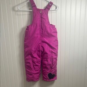 AQ Exploré the Unknown Girls Overalls Size 4 Pink Winter  Ski Bib Pants .